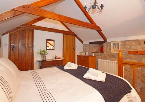 The bedroom at Trevenning Chapel, Michaelstow