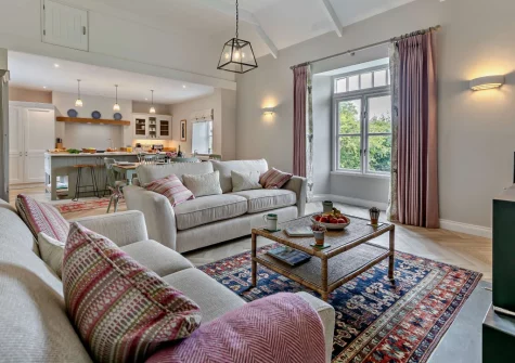 The living area at Treverran Stables, Fowey