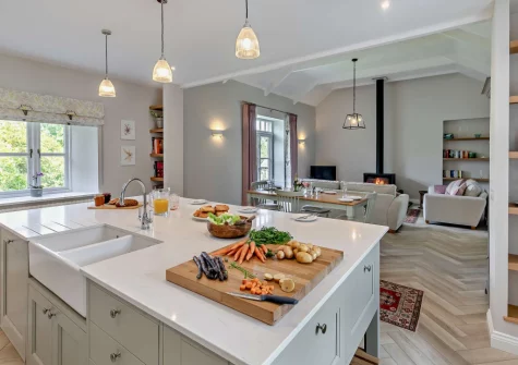 The kitchen at Treverran Stables, Fowey