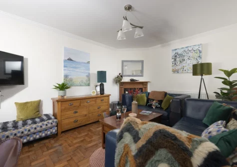 The living room at Trevethen Cottage, Crantock