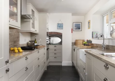 The kitchen at Trevethen Cottage, Crantock