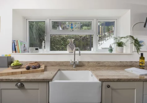 The kitchen at Trevethen Cottage, Crantock