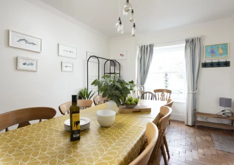The dining room at Trevethen Cottage, Crantock