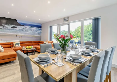 The dining area at Trevone, Mawgan Porth