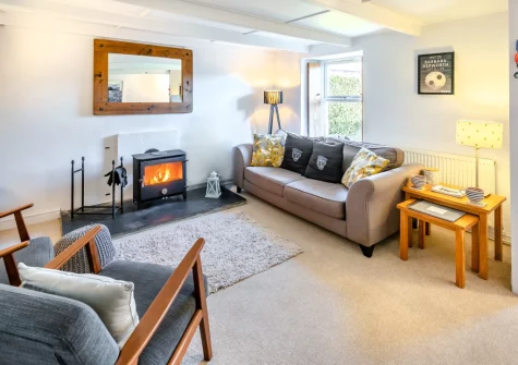The living room at Trevow, Pendeen