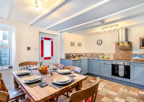 The kitchen & dining area at Trevow, Pendeen