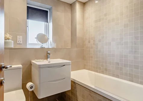 The bathroom at Trewhiddle House, St Austell
