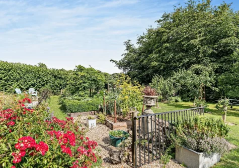 The shared garden at Trewint Round House, Menheniot
