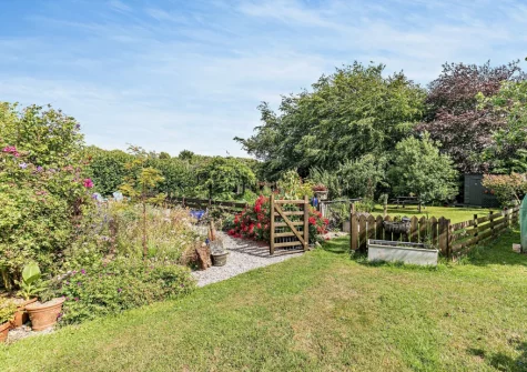 The shared garden at Trewint Round House, Menheniot