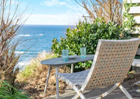 The terraced garden at Trewollas Beach Cottage, Sennen