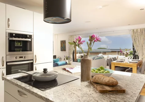 The kitchen at Triskel, Morcliff, St Agnes