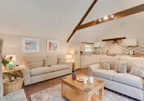 The living area at Troutstream, St Breward