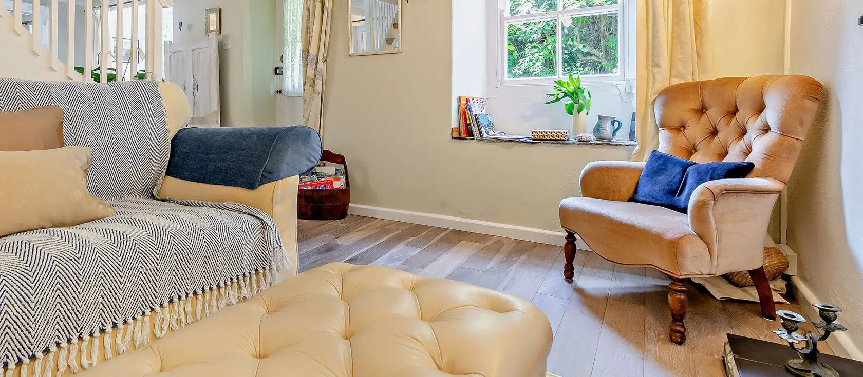 Tuckaway Thatch, Mithian is a charming 18th-century cottage with exposed beams, a cosy fireplace, and enclosed garden. With two beautiful bedrooms and near to Cornwall's stunning beaches and attractions, it's perfect for couples and small families.