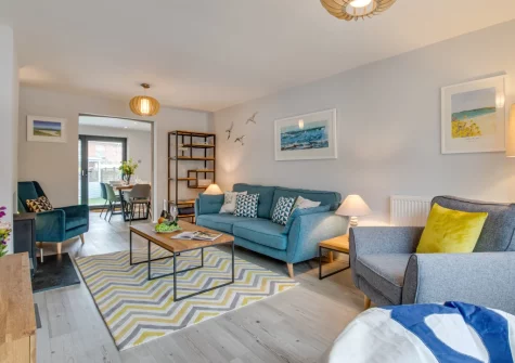 The living room at Turnstone Cottage, Padstow