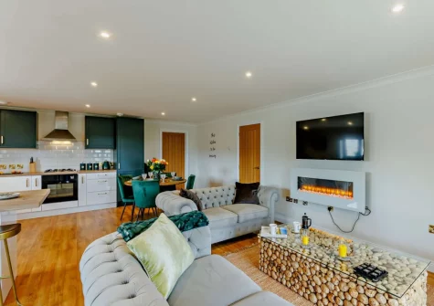 The living area at Twinkle Cottage, Westward Ho!