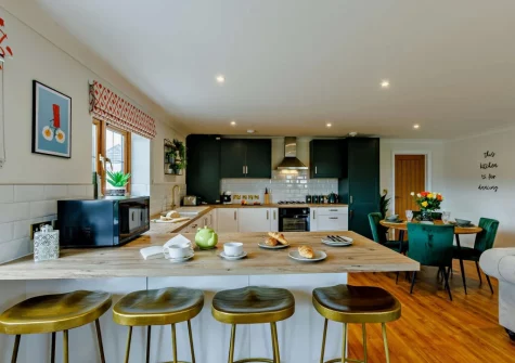 The kitchen at Twinkle Cottage, Westward Ho!