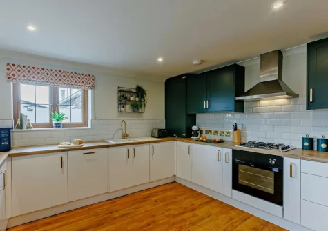The kitchen at Twinkle Cottage, Westward Ho!