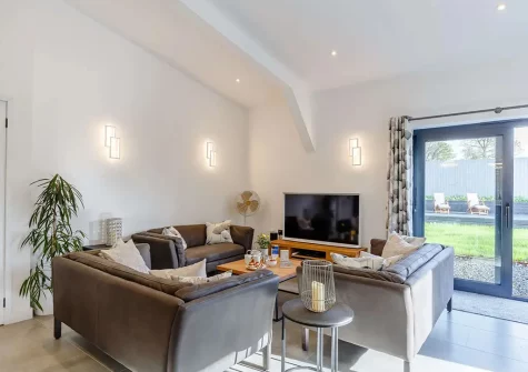 The living area at Two Bees Barn, Bridgerule
