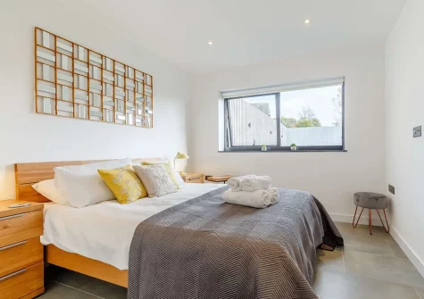 Bedroom #1 at Two Bees Barn, Bridgerule