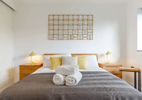 Bedroom #1 at Two Bees Barn, Bridgerule