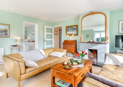 The living room at Two Stiles, St Merryn