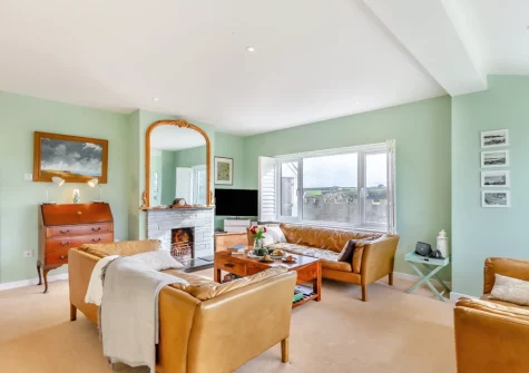 The living room at Two Stiles, St Merryn