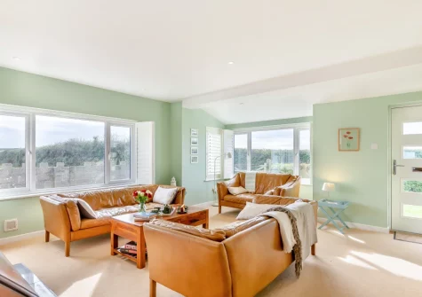 The living room at Two Stiles, St Merryn