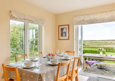 The dining area at Two Stiles, St Merryn