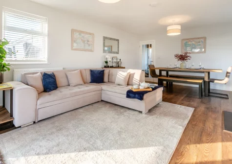The living & dining area at Two-Ways, Praa Sands