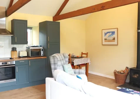The living area & kitchen at Two Whitawoo, St Eval