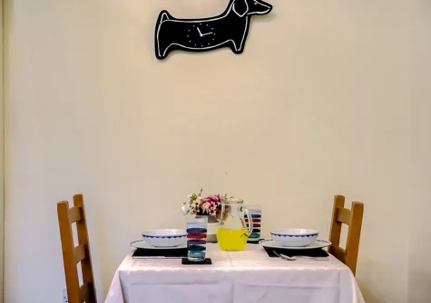 The dining area at Two Whitawoo, St Eval