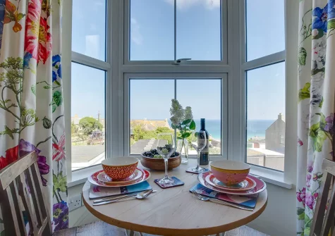 The dining area at Up In The Ayr, St Ives