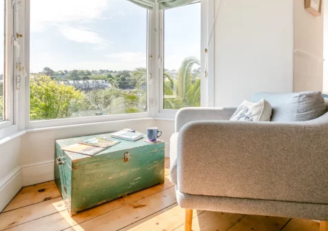 The living area at Upper Black Rock, St Ives