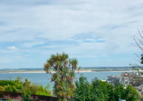 The view from the living area at Upper Black Rock, St Ives