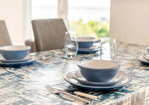 The dining area at Upper Black Rock, St Ives