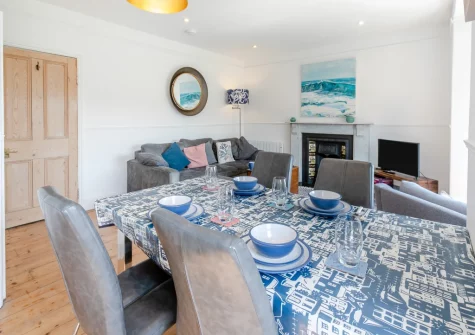 The dining area at Upper Black Rock, St Ives