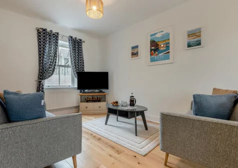 The living area at Upper Deck, Bude