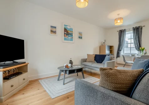 The living area at Upper Deck, Bude