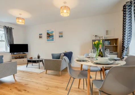 The living area at Upper Deck, Bude