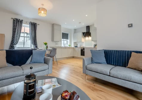 The living area at Upper Deck, Bude