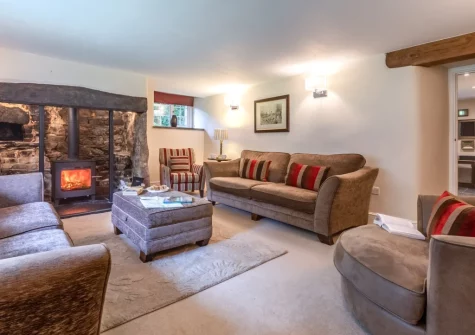 The living room at Vale House, Lydford