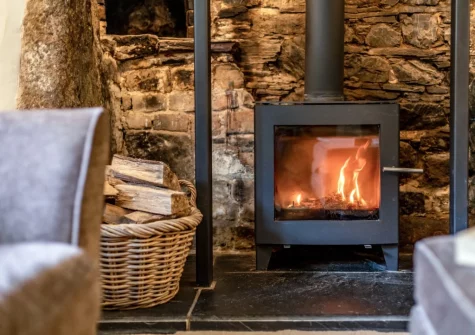 The living room at Vale House, Lydford