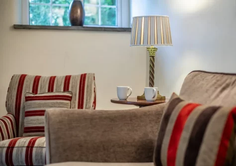 The living room at Vale House, Lydford