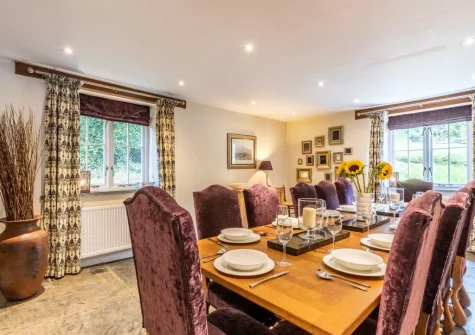 The dining room at Vale House, Lydford