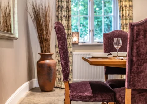The dining room at Vale House, Lydford