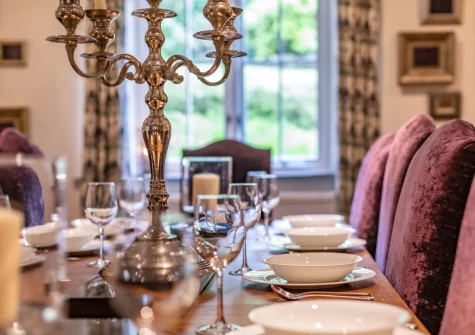 The dining room at Vale House, Lydford