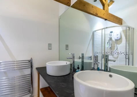 Bedroom #1 en-suite shower room at Vale House, Lydford