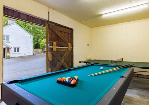 The games barn at Vale House, Lydford