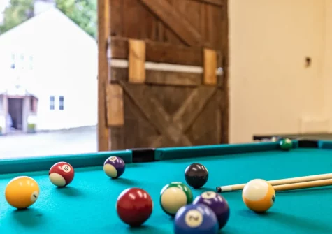 The games barn at Vale House, Lydford