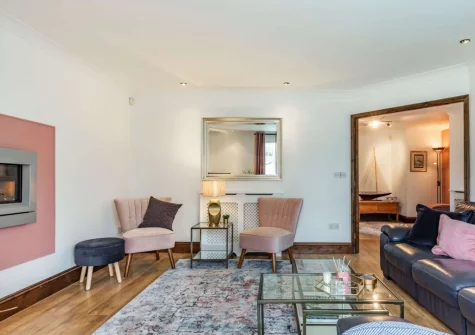 The living room at Valentia, Bude